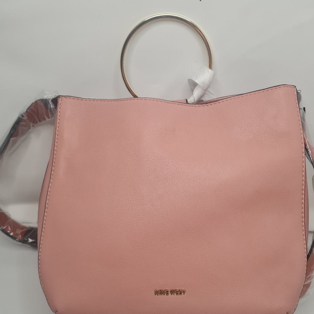 Nine West Blush Shoulder Bag with Gold Handles - Picture 9 of 9